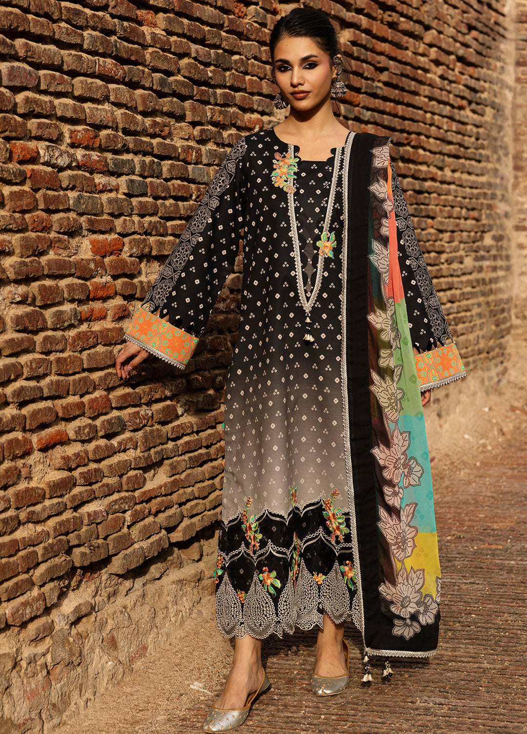 Chunri by Charizma Unstitched Embroidered Lawn 3 Piece Suit CHR26UCL CHN6-02 - Summer Collection