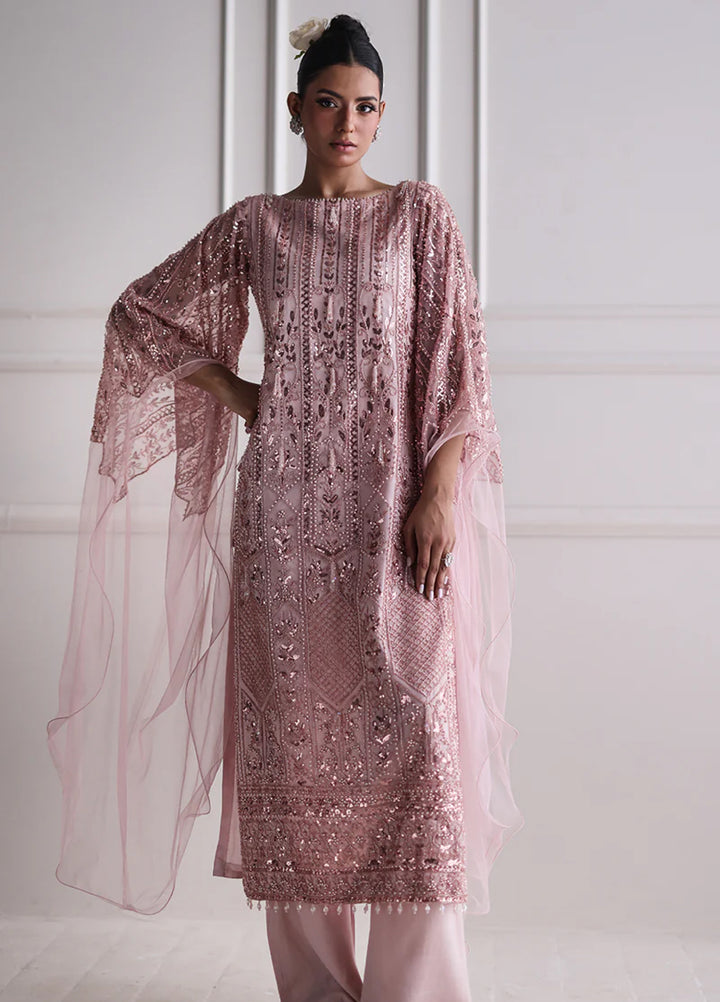 Threads And Motifs Women Pret Net Embroidered Shirt With Trouser 2 Piece 9832 - Formals Collection