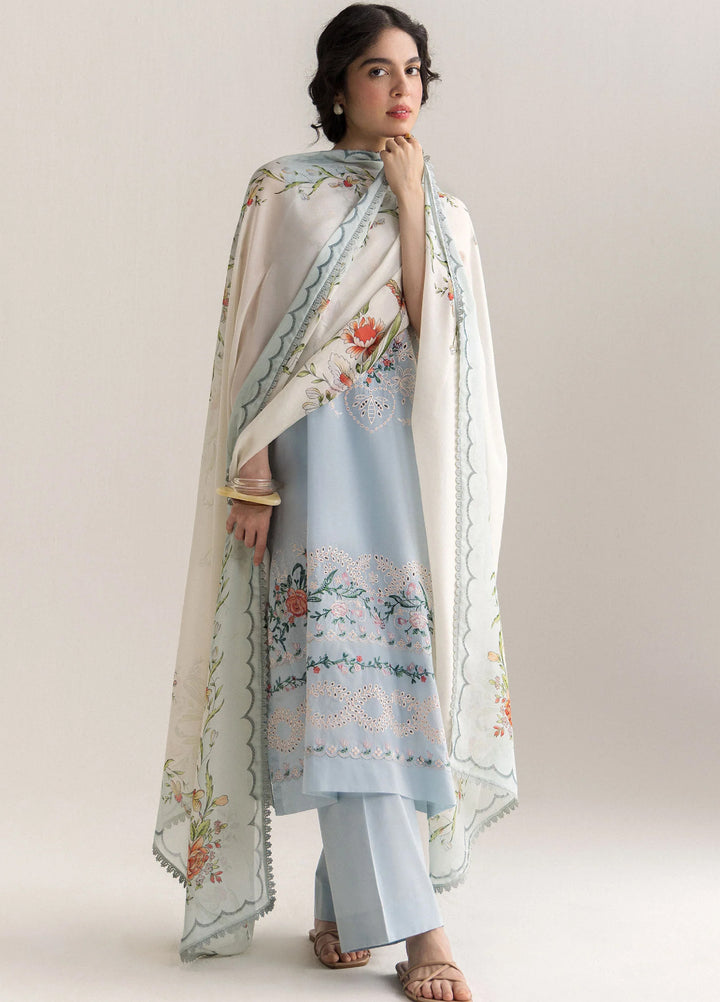 Coco by Zara Shahjahan Unstitched Embroidered Lawn 3 Piece Suit CZS26UCLP KIAN-8B - Eid Collection