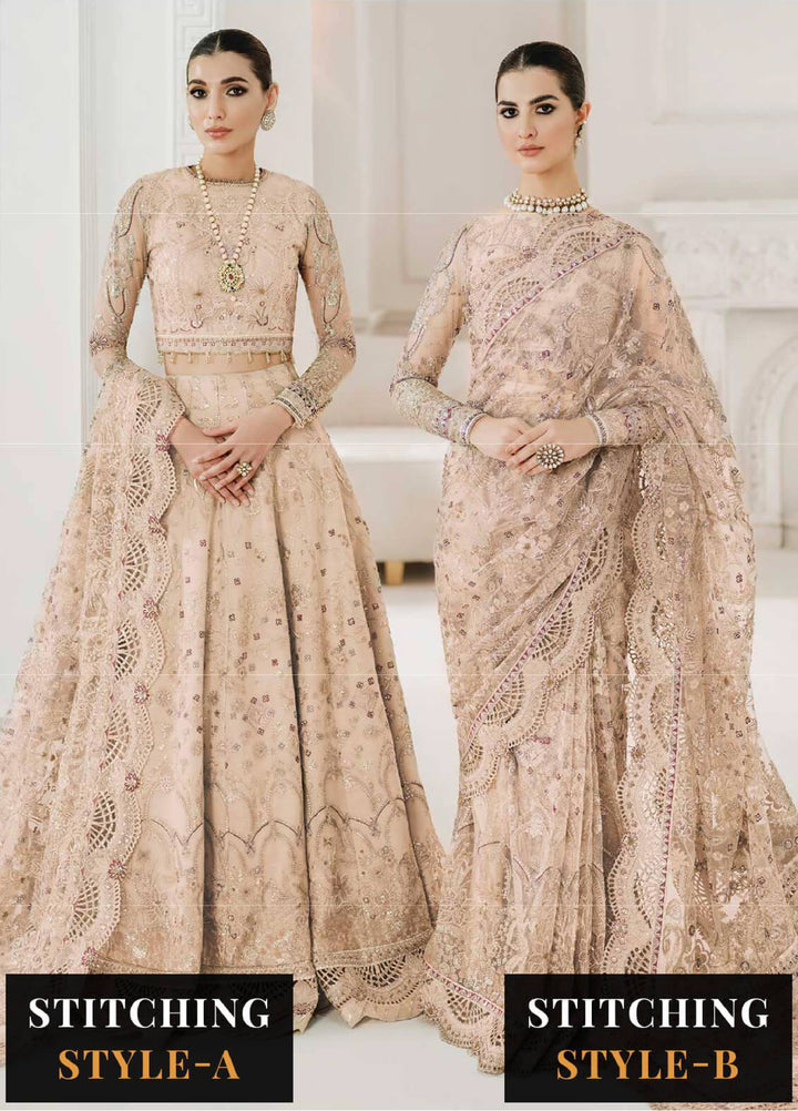Chantelle by Baroque Unstitched Embroidered Net 3 Piece Suit BQ26UFC BQU-CH10-D01 - Festive Collection
