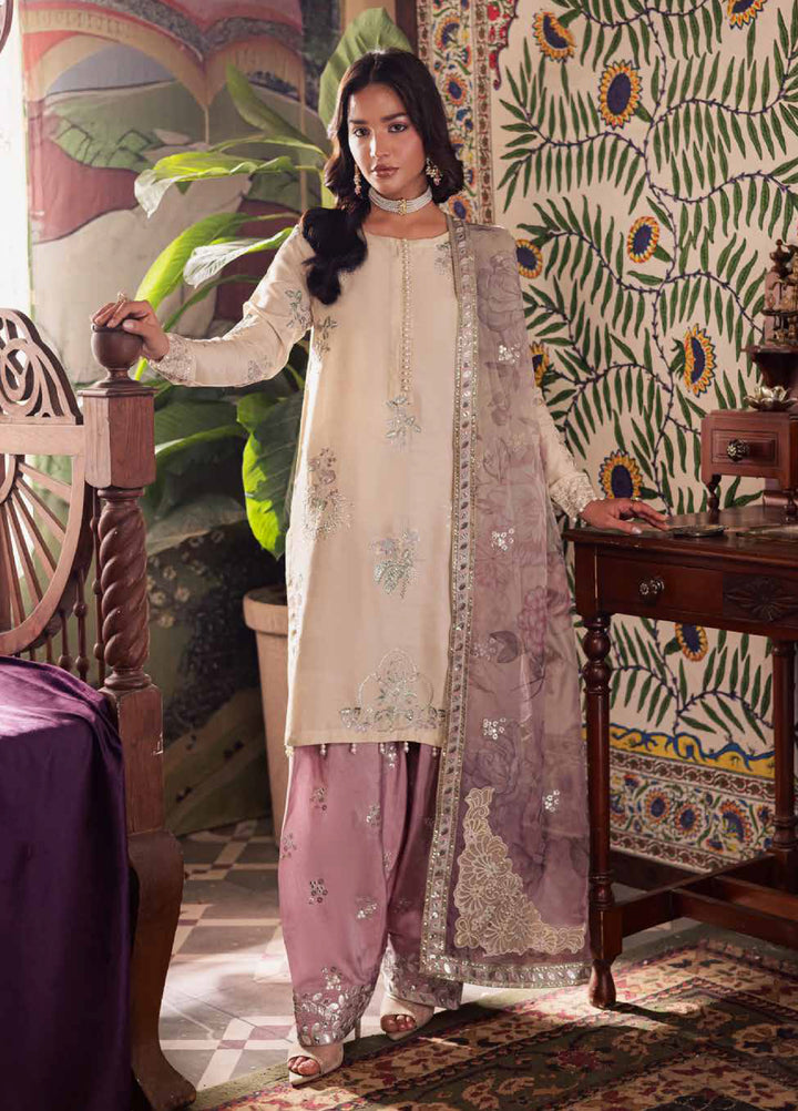 Nureh Nur Mahal The Silk Edit Unstitched Suits 3 Piece NU25NM NE-194 - Festive Collection