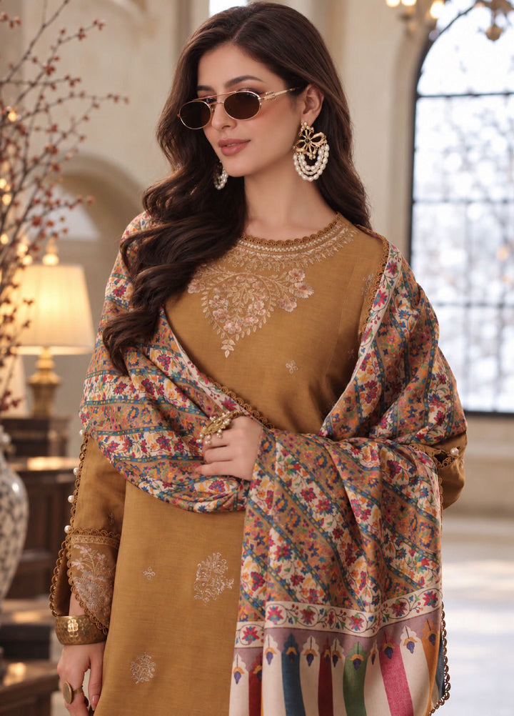 Noor by Saadia Asad Unstitched Embroidered Linen 3 Piece Suit SA26UNL D10 A - Winter Collection