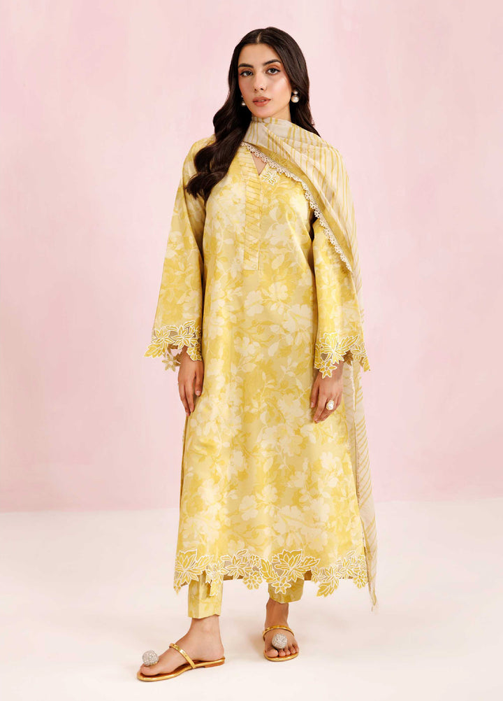Farasha Unstitched Embroidered Lawn 3 Piece Suit FSH26UL D-6 Honey Ember - Summer Collection