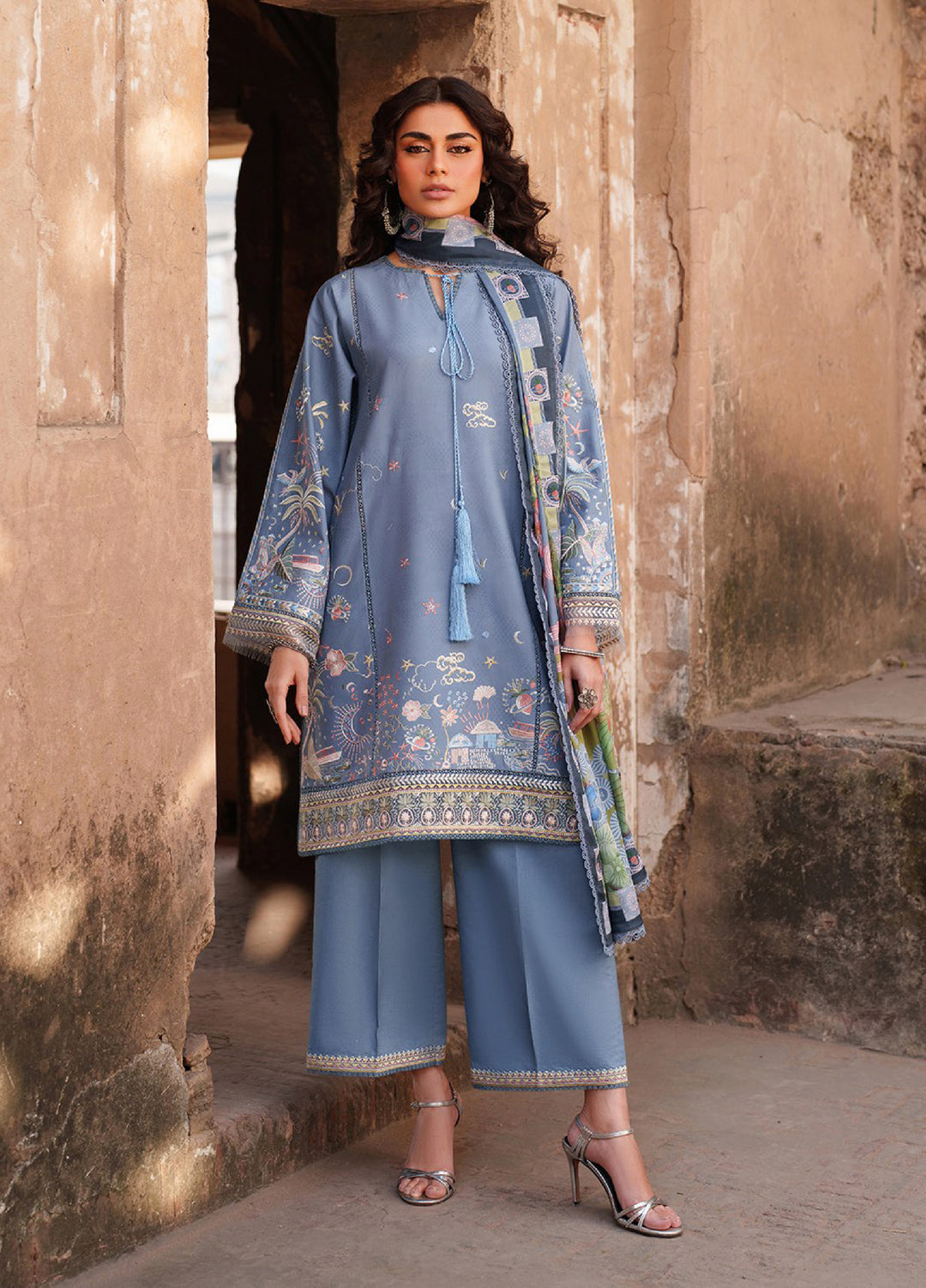 Suroor by Bin Ilyas RTW Embroidered Jacquard Lawn 3 Piece Suit BI26PSL 242B - Festive Collection