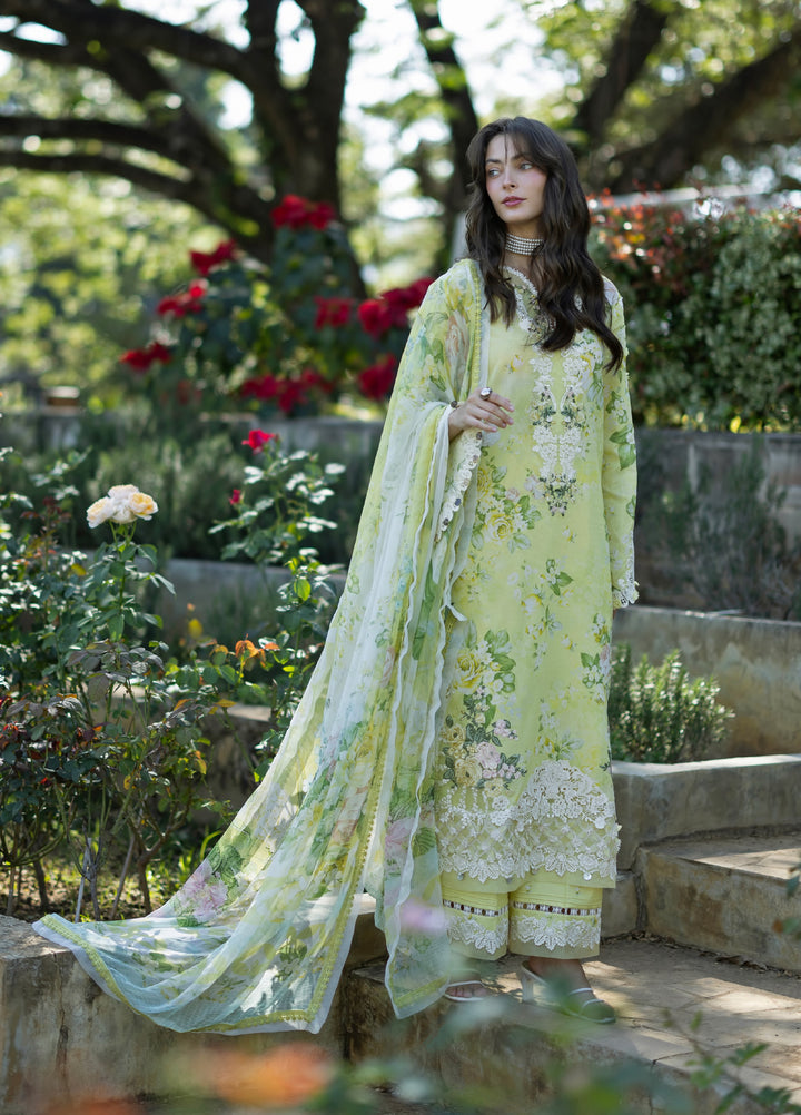 Signature by Elaf Premium Unstitched Embroidered Lawn 3 Piece Suit EL26USP ESA 7A IVORY SEASON - Summer Collection
