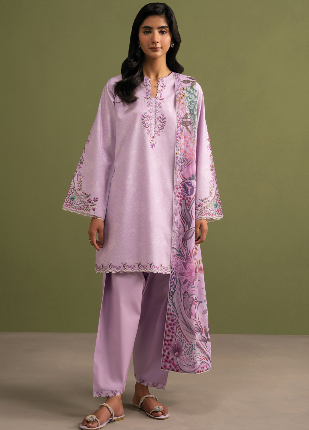 Seran Essentials Unstitched Printed Lawn 3 Piece Suit SN26UEL Liora D-10 - Summer Collection
