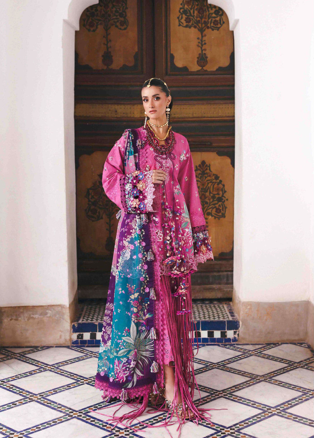 Reine by Republic Womenswear Unstitched Embroidered Luxury Lawn 3 Piece Suit RW26UTL D-08A - Eid Collection
