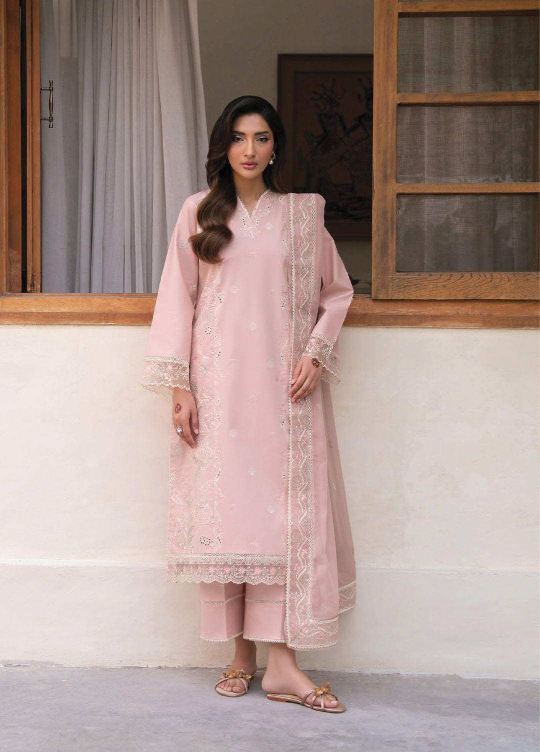 Lamhay by Seran Unstitched Embroidered Lawn 3 Piece Suit SN26ULL D5-Mehrin - Eid Collection