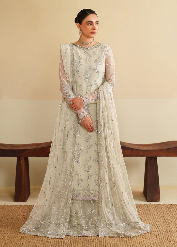 Roohi By Zarif Unstitched Formal Embroidered Net Suits 4 Piece ZRF25RF RFE-02 Leemah - Formals Collection