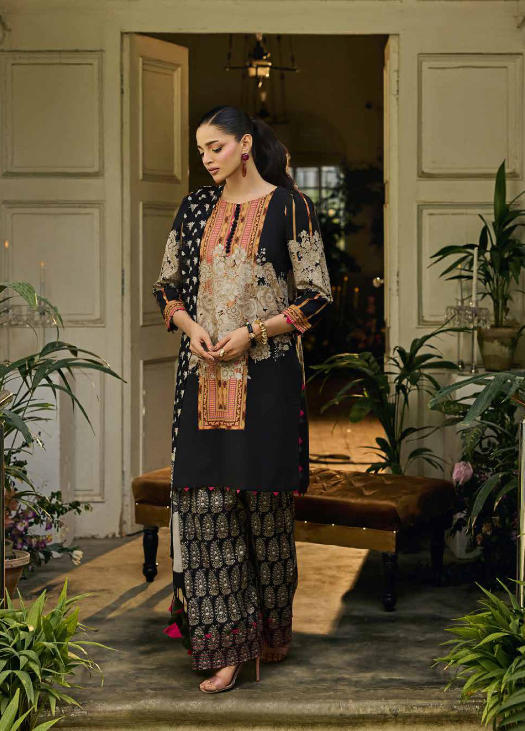C Prints by Charizma Unstitched Printed Lawn 3 Piece Suit CHR26ULP CP6-10 - Summer Collection
