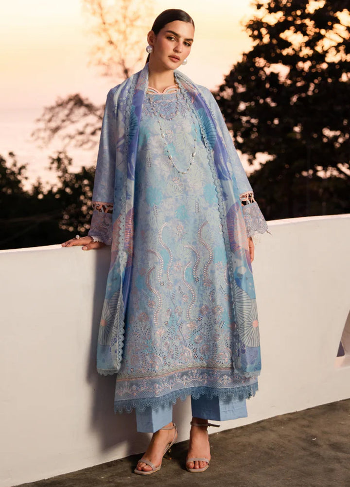 Shezlin Chikankari by Aabyaan Unstitched Embroidered Lawn 3 Piece Suit ABY26USC AZ-09 CALINA - Summer Collection