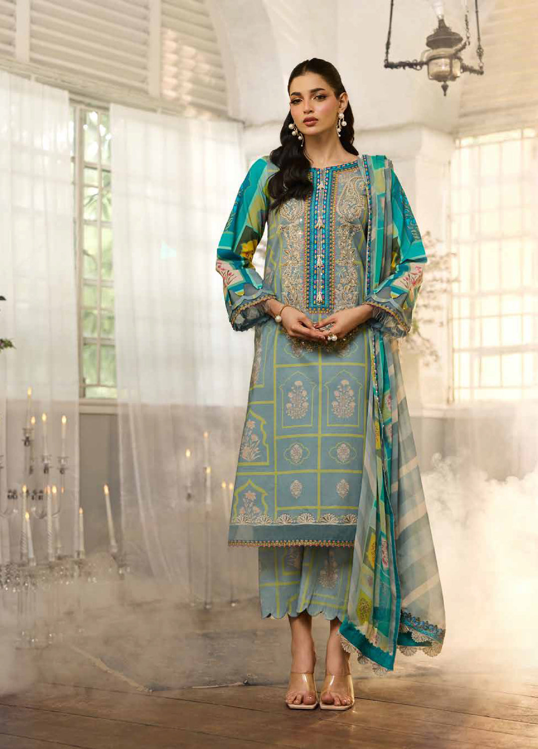 Sun Shine by Charizma Unstitched Embroidered Lawn 3 Piece Suit CHR26ULS CSN6-13 - Summer Collection