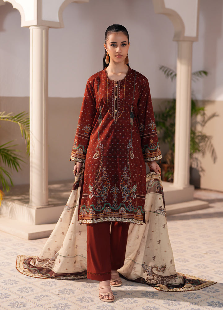 Regalia Textile Unstitched Printed Jacquard Lawn 3 Piece Suit RG26PUJL D-8 - Summer Collection