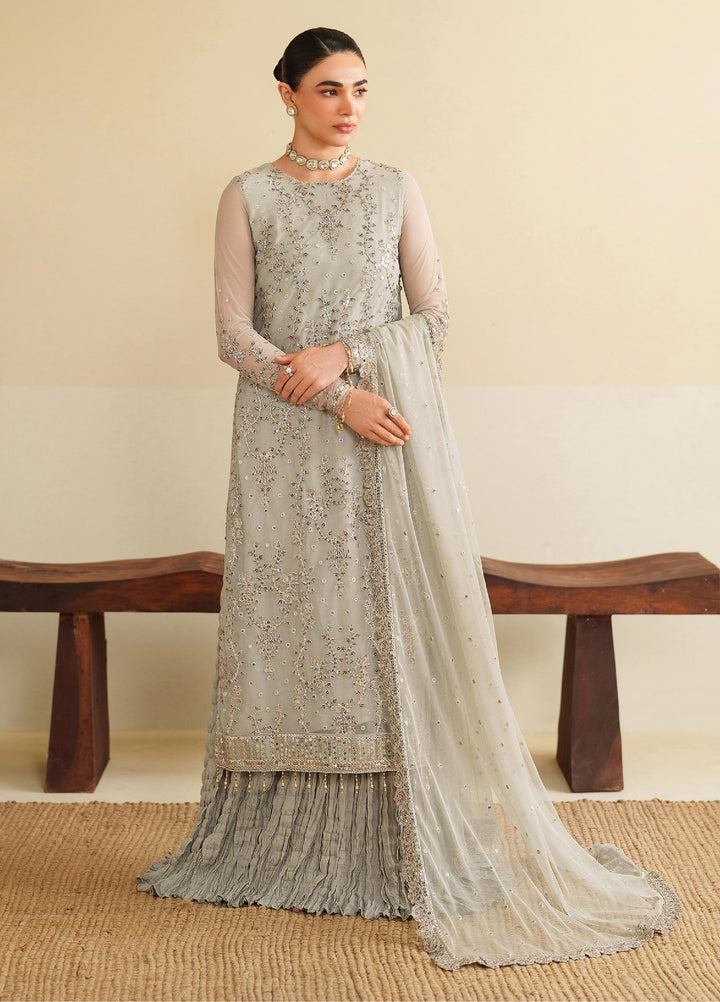 Roohi By Zarif Unstitched Formal Embroidered Net Suits 4 Piece ZRF25RF RFE-06 Milaan - Formals Collection