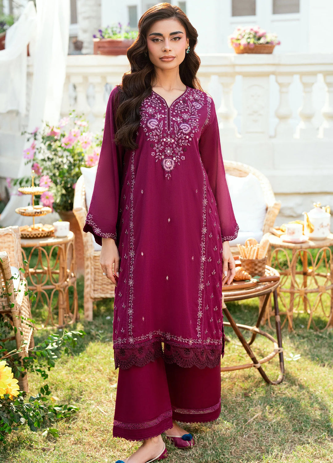 Lamhay by Dhanak Pret Swiss Voile 3 Piece DHN26PSV DC-2582 - Summer Collection