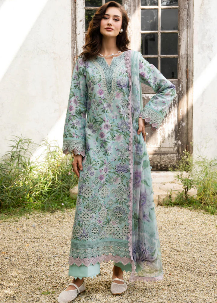 Shezlin Chikankari by Aabyaan Unstitched Embroidered Lawn 3 Piece Suit ABY26USC AZ-13 VIRELLE - Summer Collection