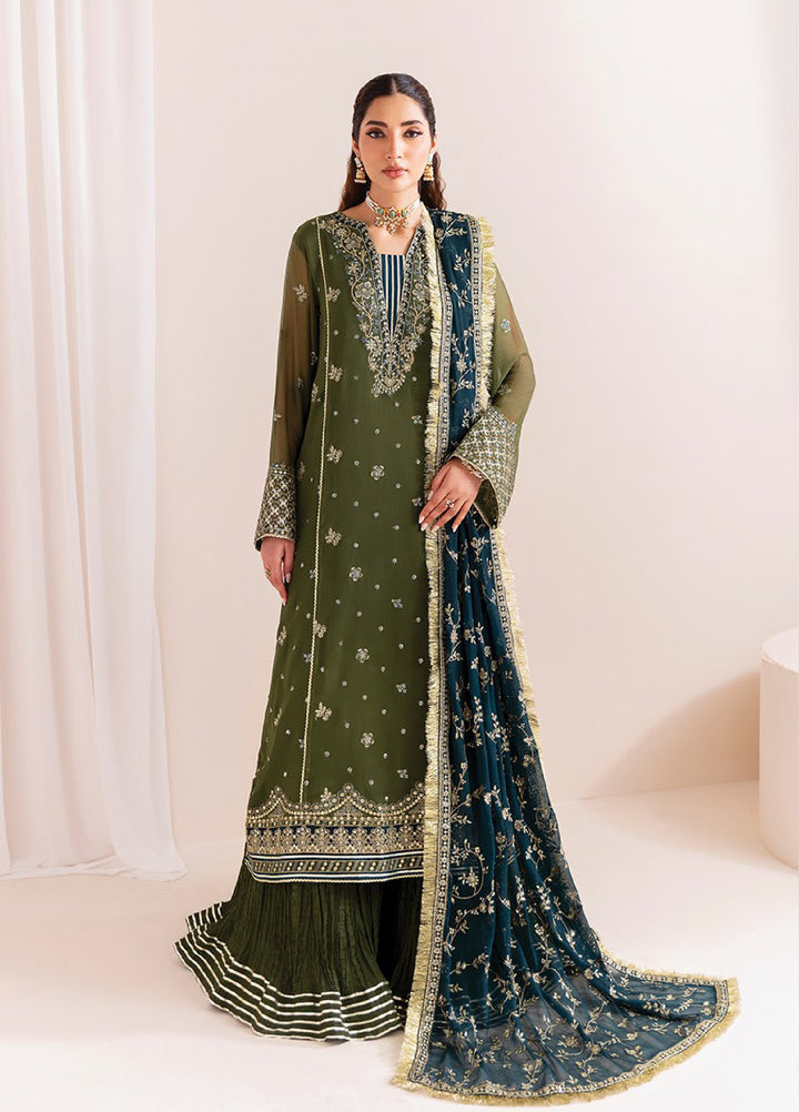 Xenia Formal Unstitched Luxury Embroidered Chiffon Suits 3 Piece XE25UF 03-Маhvash - Formals Collection