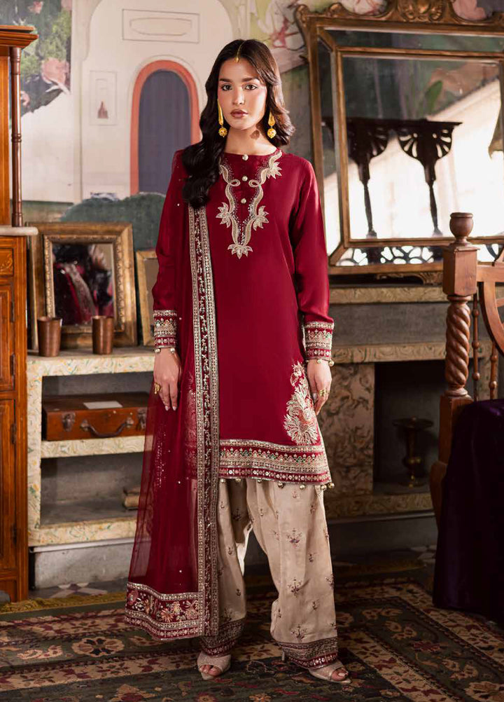 Nureh Nur Mahal The Silk Edit Unstitched Suits 3 Piece NU25NM NE-193 - Festive Collection
