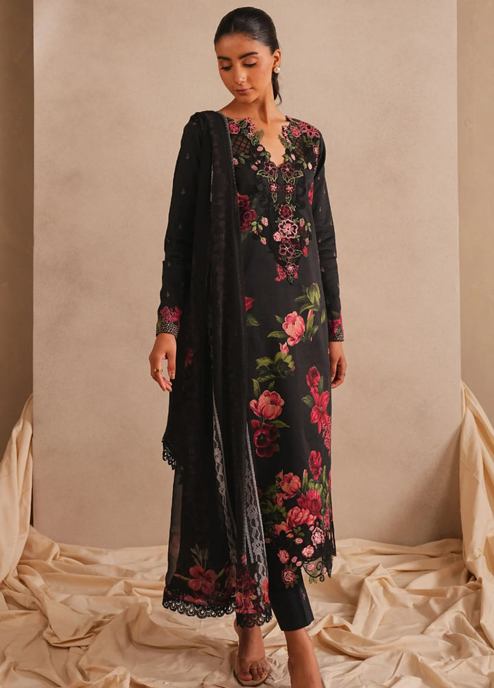 Meraki by Asifa and Nabeel Unstitched Embroidered Lawn 3 Pcs Suit AN26UM MSSL-07 Azure Bloom - Summer