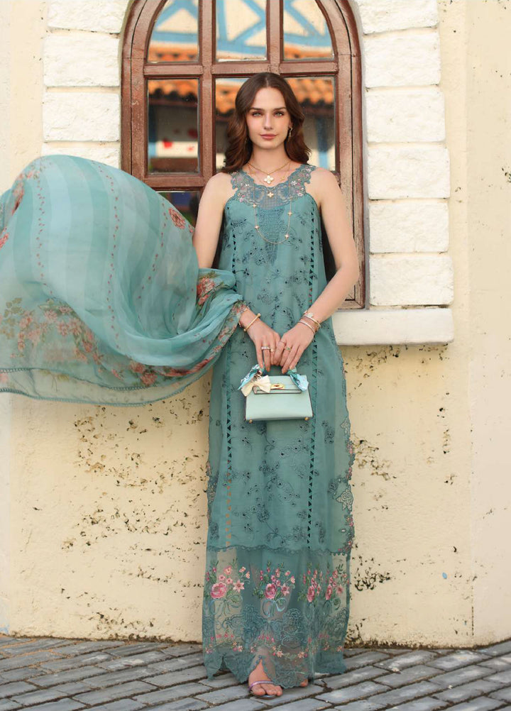 Noor Luxe by Saadia Asad Unstitched Embroidered Lawn 3 Piece Suit SA26UNL D-5B - Summer Collection