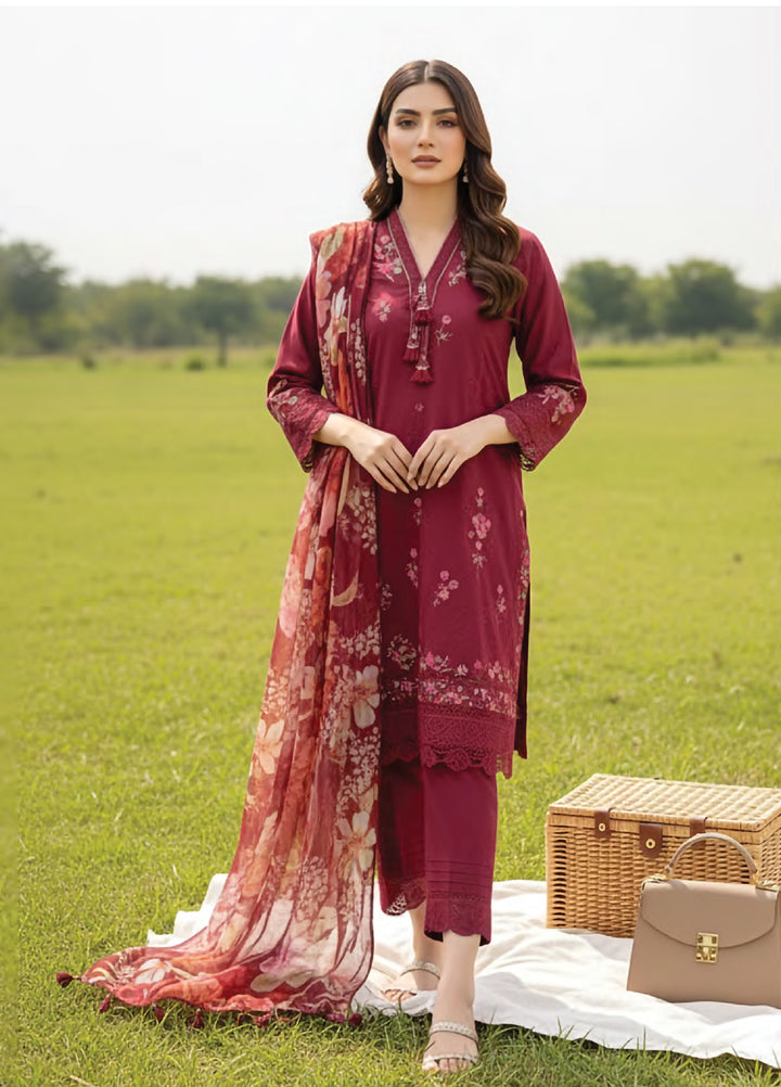 Essentials by Lakhany Unstitched Embroidered Lawn 3 Piece Suit LSM26UE LG-RL-0258 - Summer Collection