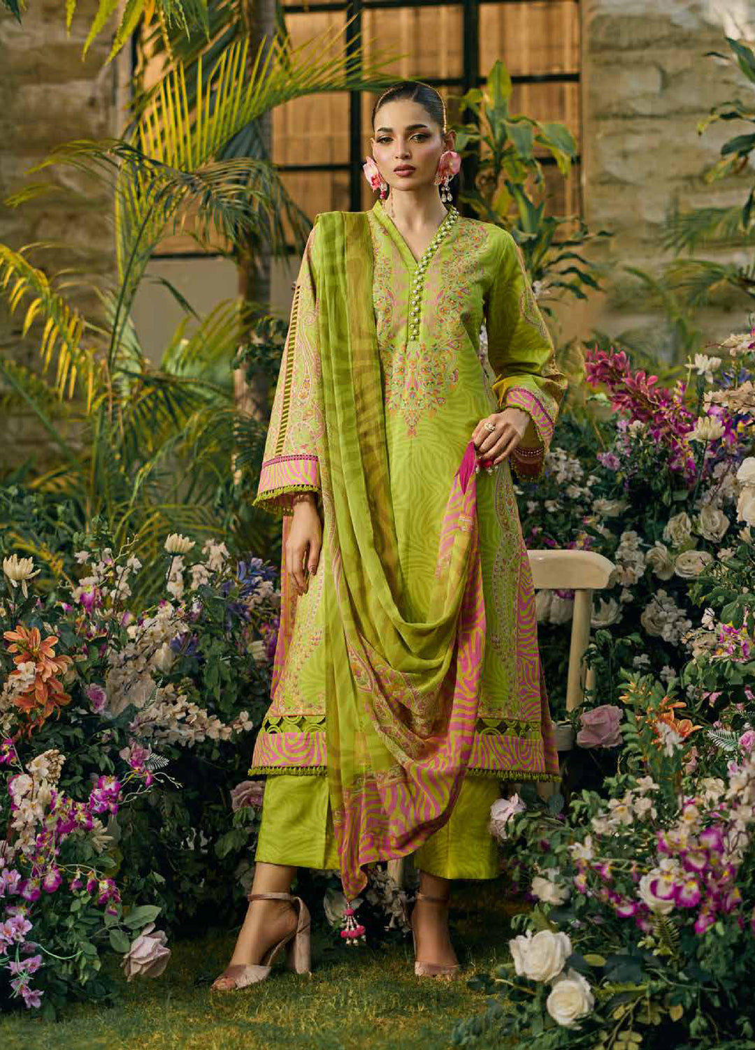 C Prints by Charizma Unstitched Printed Lawn 3 Piece Suit CHR26ULP CP6-11 - Summer Collection