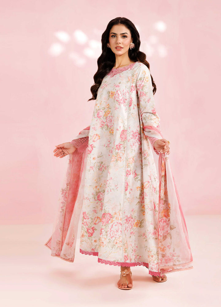 Farasha Unstitched Embroidered Lawn 3 Piece Suit FSH26UL D-1 Cream Haze - Summer Collection
