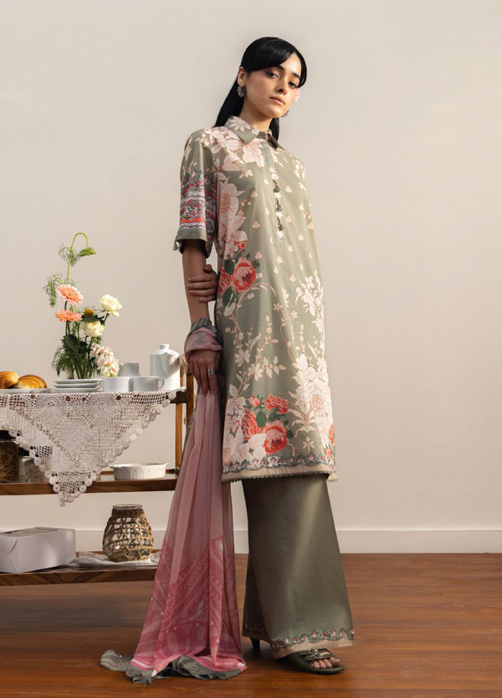 Coco by Zara Shahjahan Unstitched Printed Lawn 3 Piece Suit CZS26ULV ZEN-10A - Summer Collection