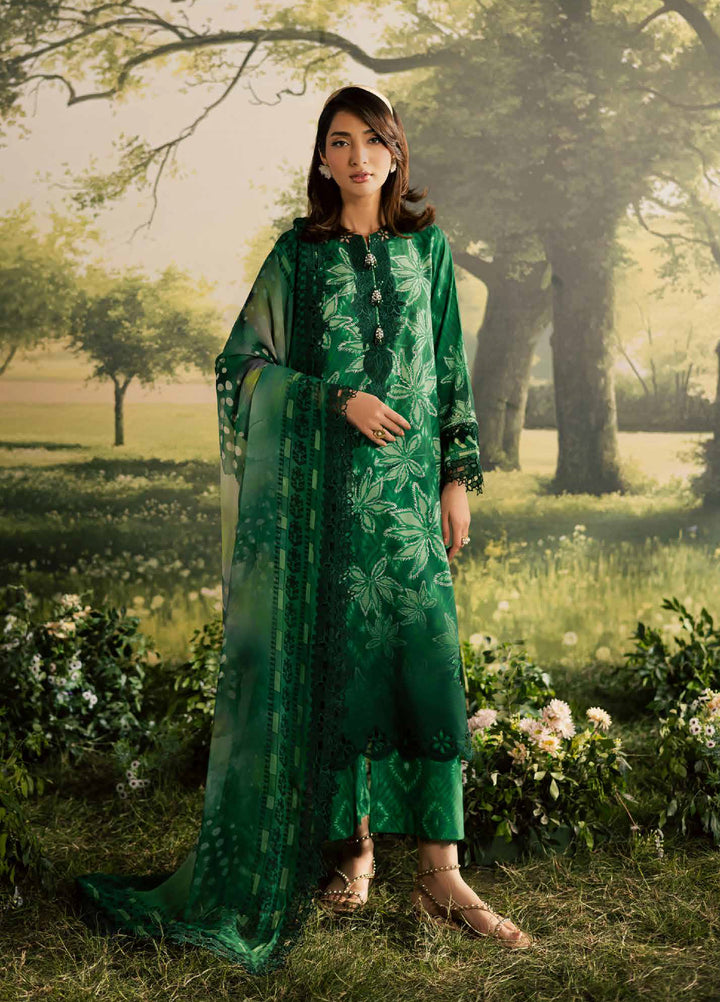 Bloom by Nureh Unstitched Embroidered Doria Lawn 3 Piece Suit NU26ULB BL-17 - Summer Collection
