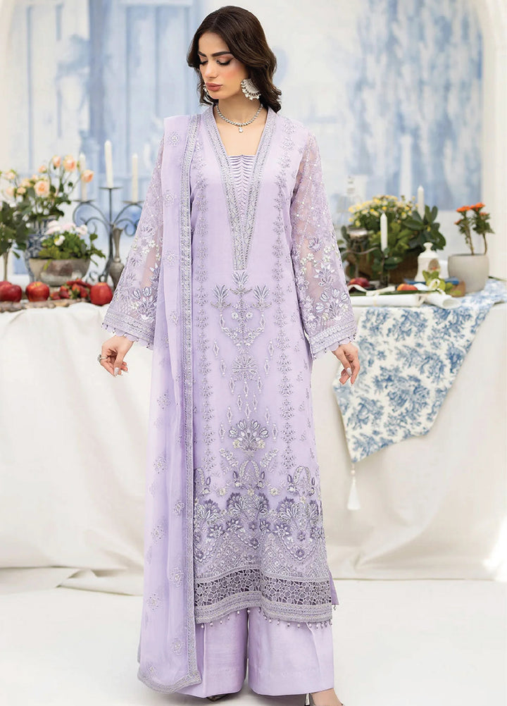 Lavish Premium Unstitched Embroidered Chiffon 3 Piece Suit Kashni - Wedding Collection