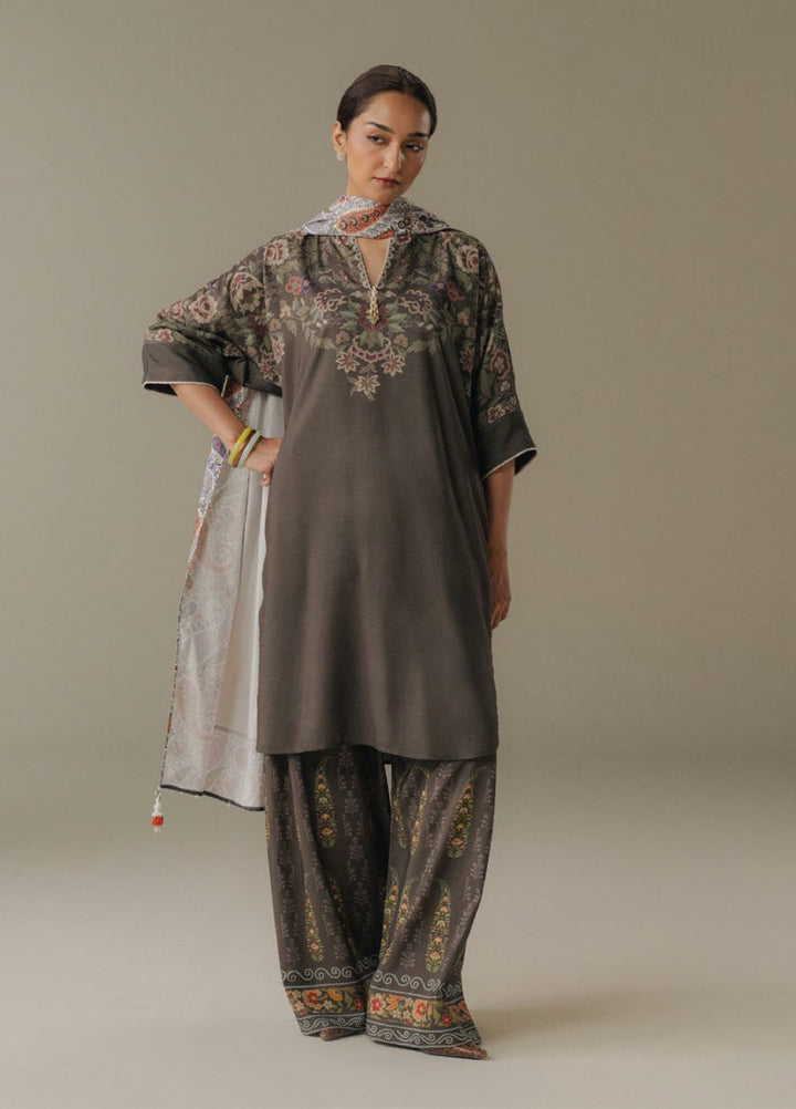 Coco by Zara Shahjahan Prints Unstitched Linen Suits 3 Piece CZS25PW Autumn Line D-10A - Winter Collection
