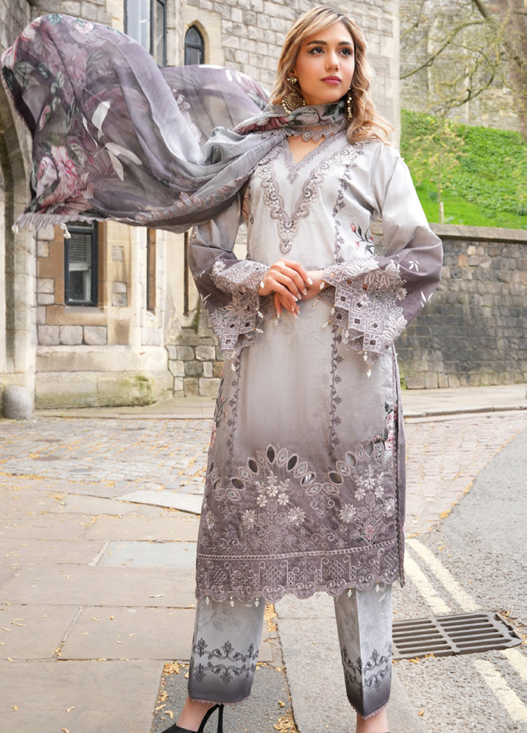 Al Zohaib Printkari Unstitched Embroidered Lawn 3 Piece Suit AZ26ULP 12 - Summer Collection