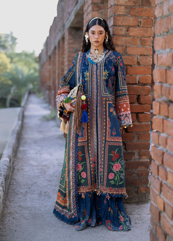 AJR Sard Shaam Embroidered Unstitched Khaddar Suits 3 Piece AJR25SS AJRW-04 KANEEZ - Winter Collection