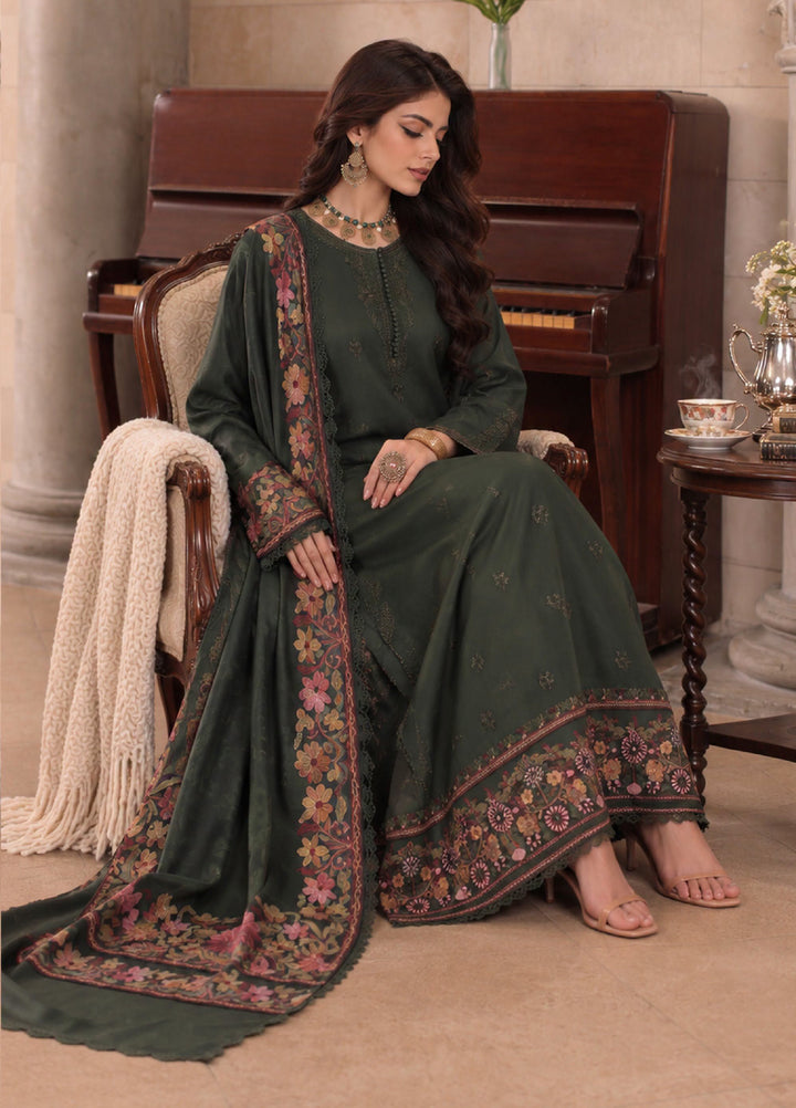 Noor by Saadia Asad Unstitched Embroidered Linen 3 Piece Suit SA26UNL D2 B - Winter Collection