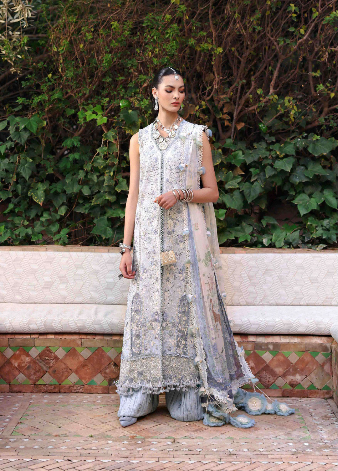 Reine by Republic Womenswear Unstitched Embroidered Luxury Lawn 3 Piece Suit RW26UTL D-01A - Eid Collection