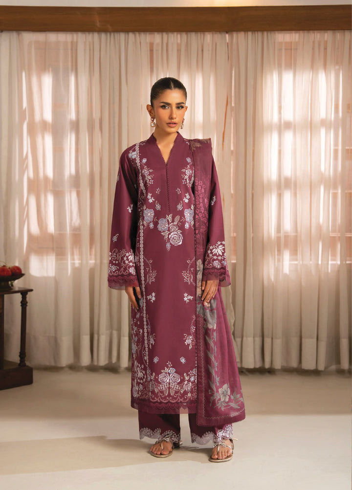 Lamhay by Seran Unstitched Embroidered Lawn 3 Piece Suit SN26ULL D3-Rehma - Eid Collection