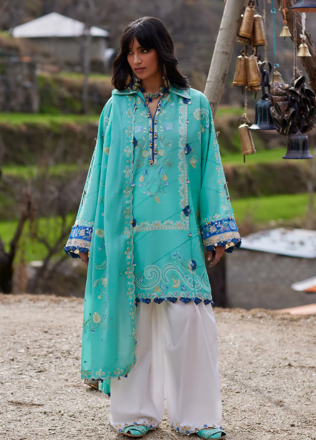 Meili by Zaha Unstitched Embroidered Lawn 3 Piece Suit ZK26UML ZL26-06A - Festive Collection