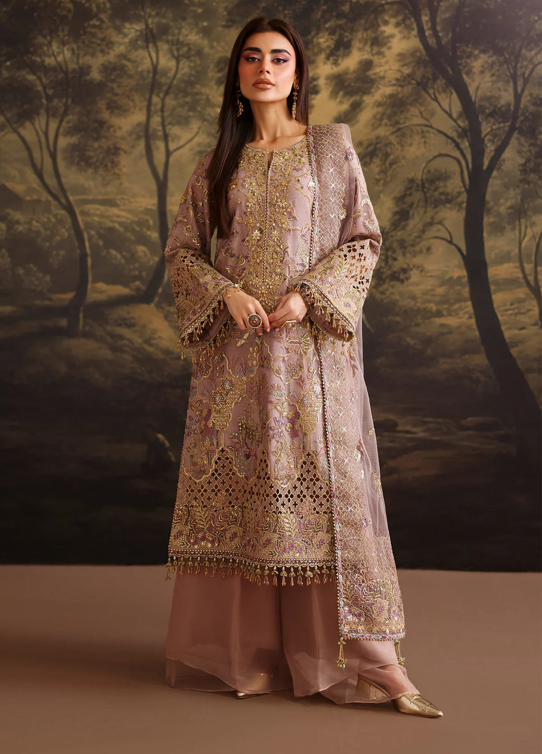 Chantelle by Baroque Unstitched Embroidered Organza 3 Piece Suit UF-4378 - Festive Collection