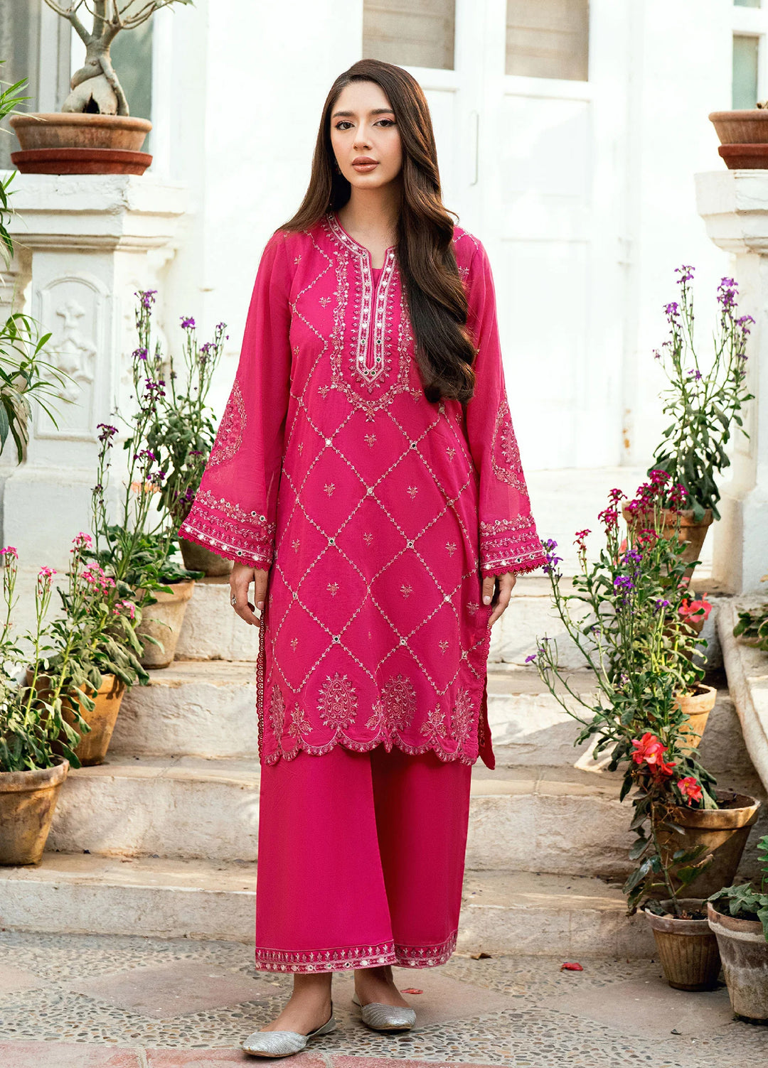 Lamhay by Dhanak Pret Swiss Voile 3 Piece DHN26PSV DC-2585 - Summer Collection