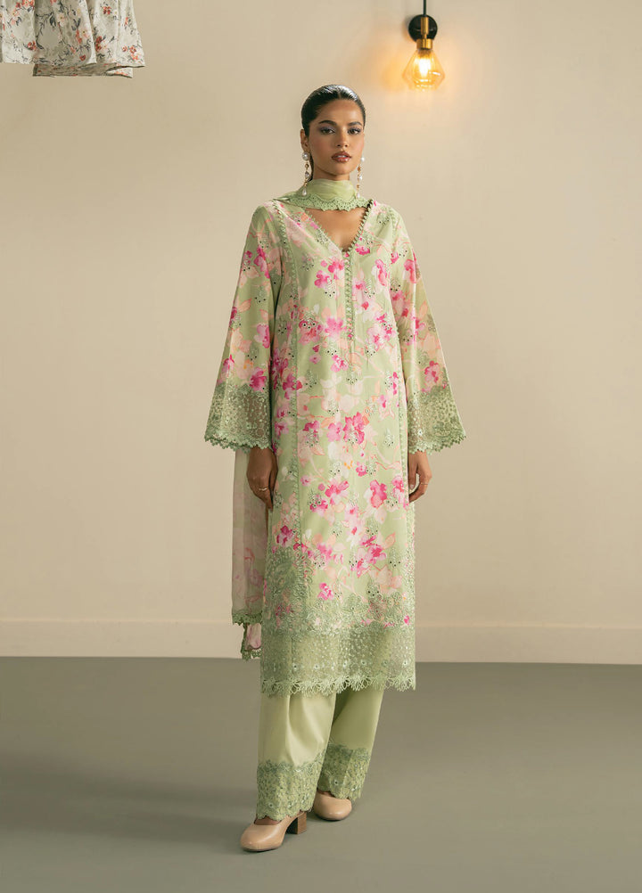 Zephyr by Ayzel Unstitched Lawn Embroidered 3 Piece Suit AAF26UZ D-5 Nisa - Summer Collection
