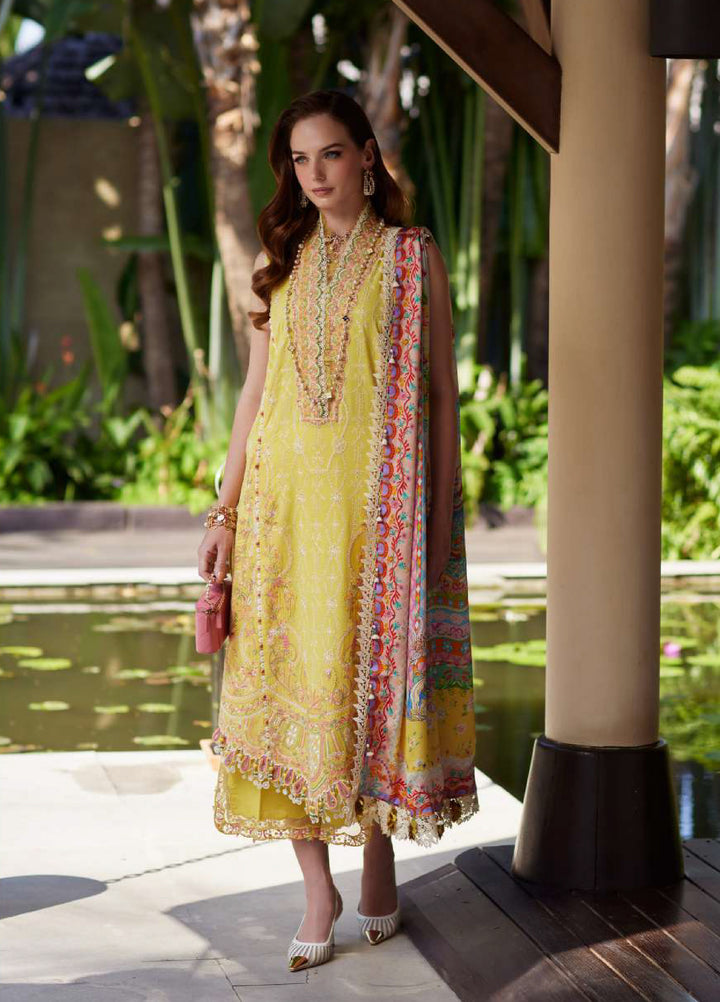 Ariya by Kanwal Malik Unstitched Embroidered Luxury Lawn 3 Piece Suit KM26UA D-1 BIANCA - Summer Collection