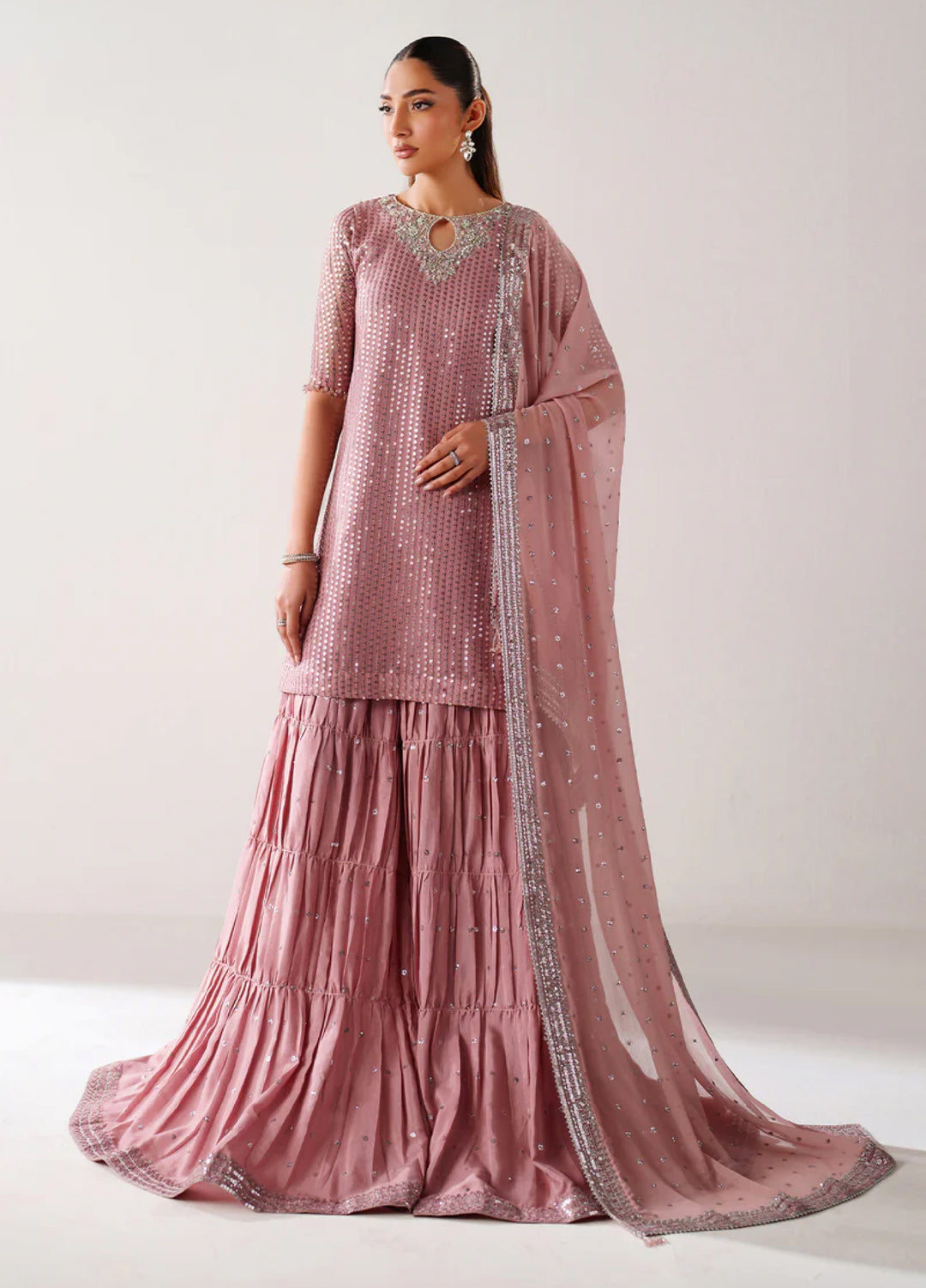 Chantelle by Baroque Unstitched Embroidered Chiffon 3 Piece Suit BQ26UCF UF-4388 - Festive Collection