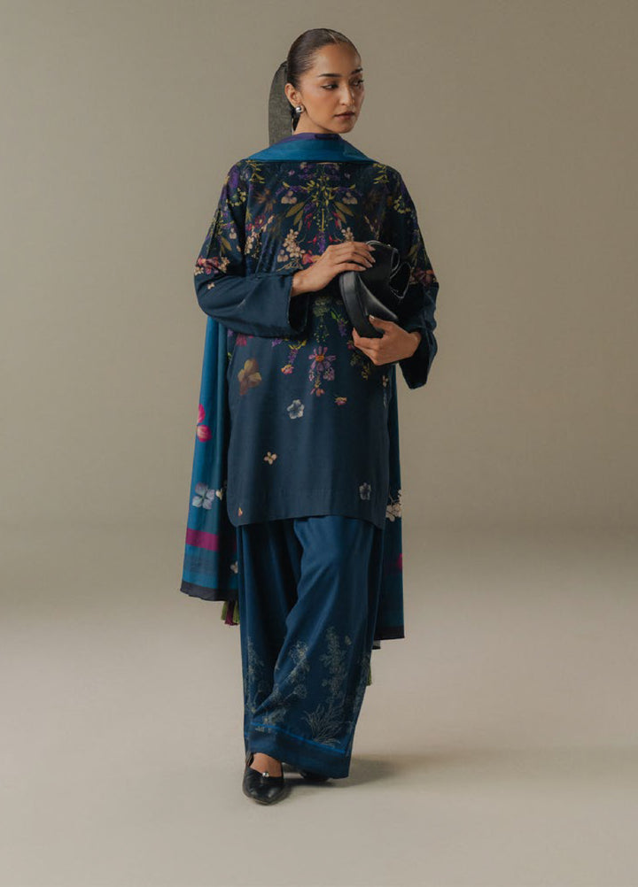 Coco by Zara Shahjahan Prints Unstitched Linen Suits 3 Piece CZS25PW Morning Echo D-8A - Winter Collection