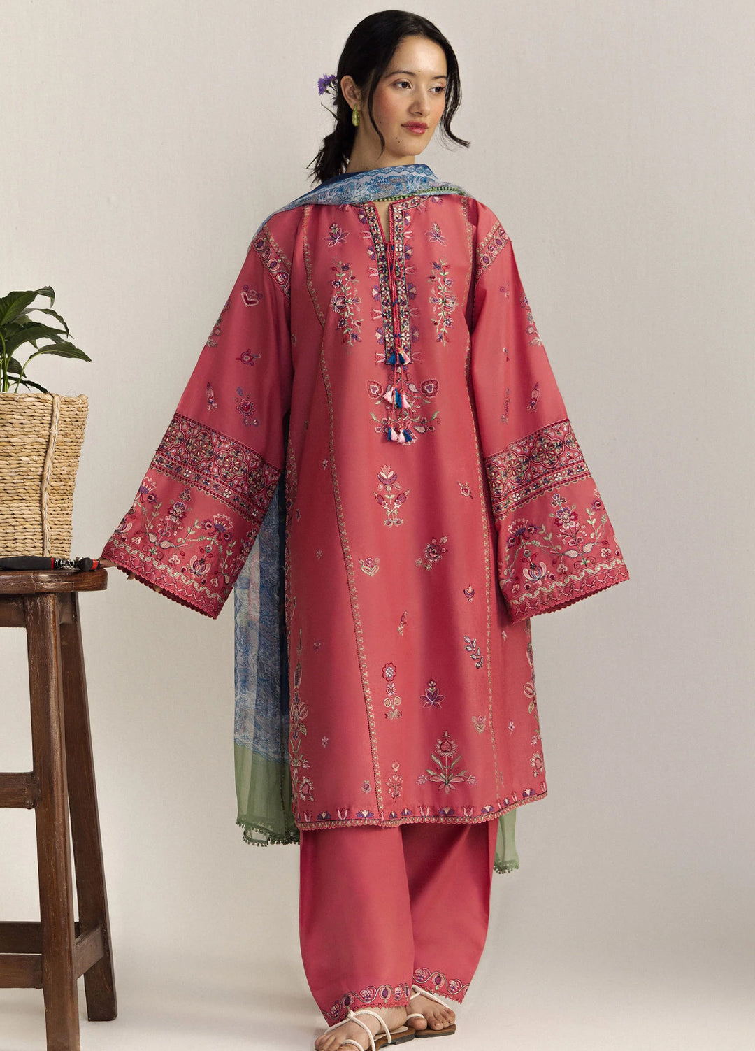 Coco by Zara Shahjahan Unstitched Embroidered Lawn 3 Piece Suit CZS26UCLP NOA-5A - Eid Collection