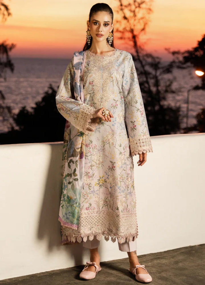 Shezlin Chikankari by Aabyaan Unstitched Embroidered Lawn 3 Piece Suit ABY26USC AZ-07 RIVANA - Summer Collection