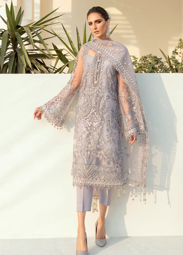 Chantelle by Baroque Unstitched Embroidered Net 3 Piece Suit BQ26UFC BQU-UF-D74 - Festive Collection