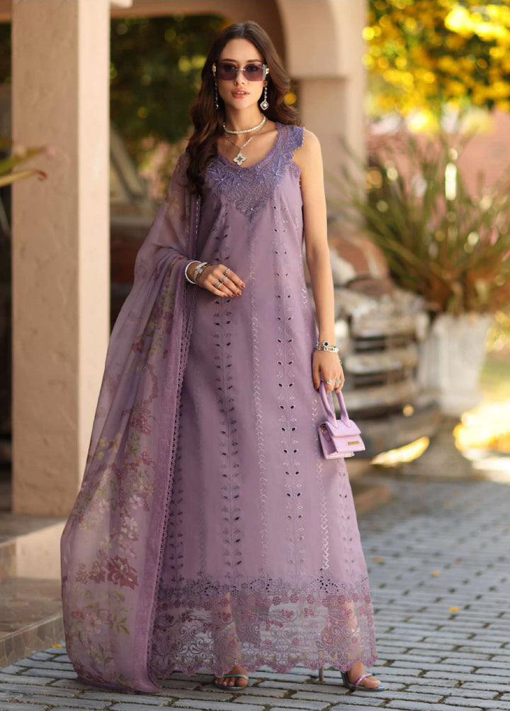 Noor Luxe by Saadia Asad Unstitched Embroidered Lawn 3 Piece Suit SA26UNL D-4A - Summer Collection