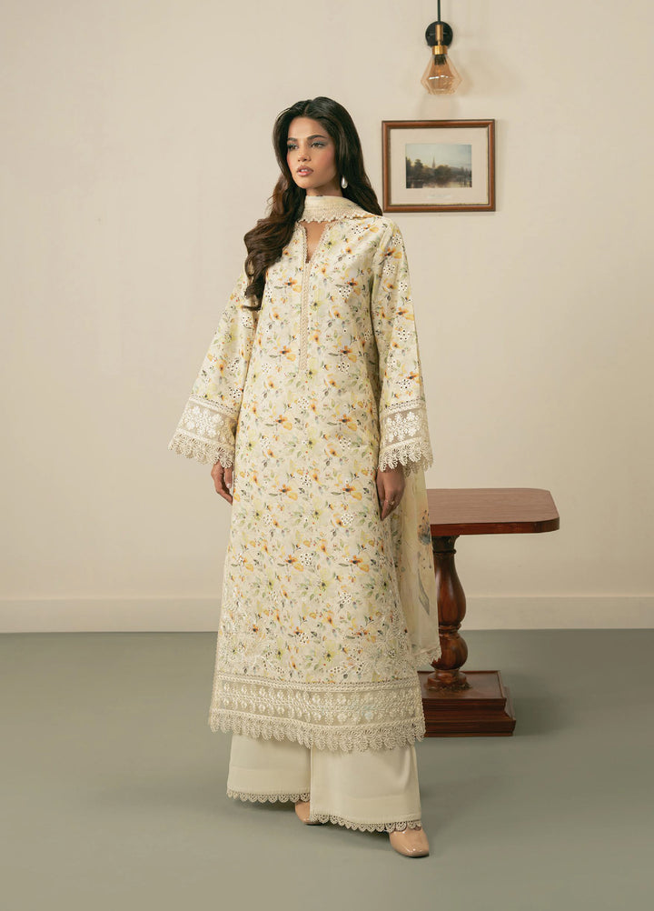 Zephyr by Ayzel Unstitched Lawn Embroidered 3 Piece Suit AAF26UZ D-1  Solea - Summer Collection