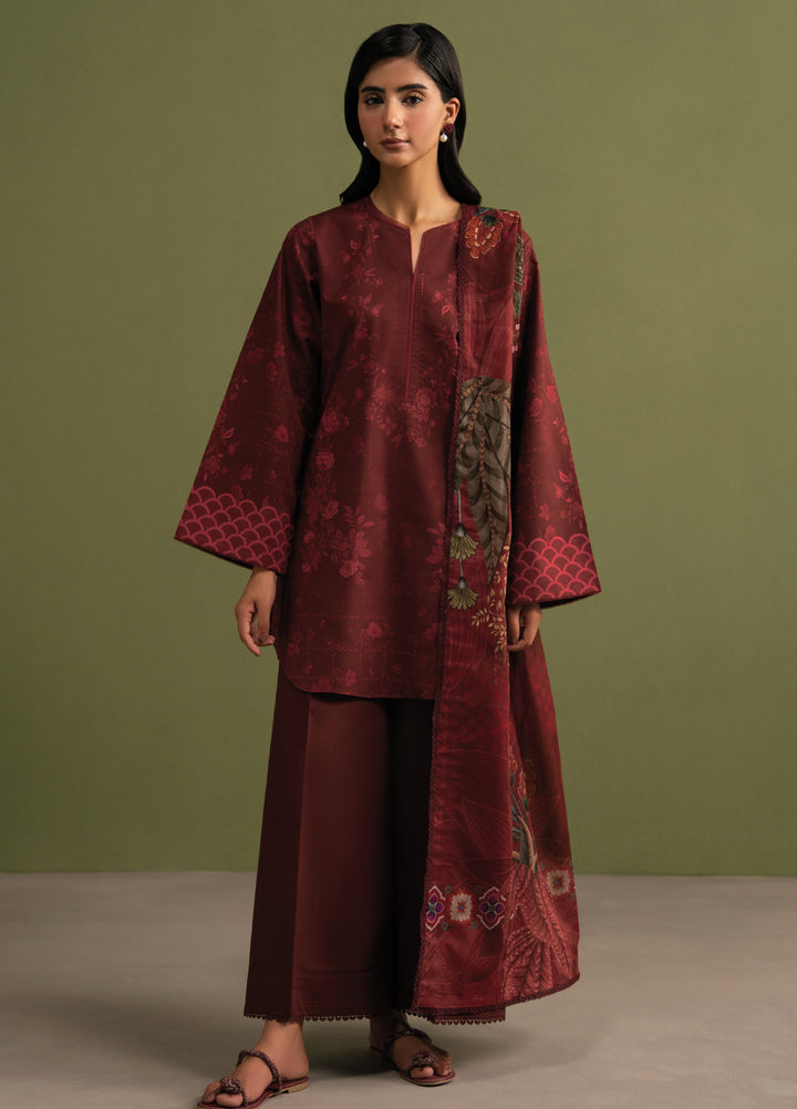 Seran Essentials Unstitched Printed Lawn 3 Piece Suit SN26UEL Arven D-02 - Summer Collection