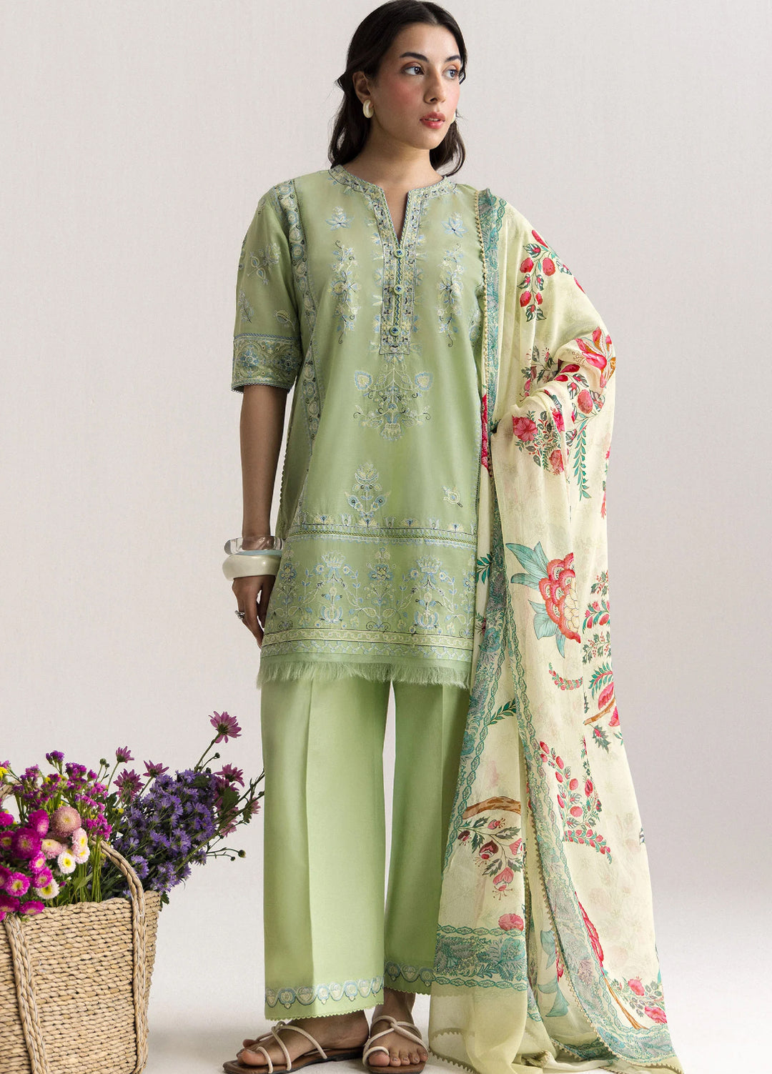Coco by Zara Shahjahan Unstitched Embroidered Lawn 3 Piece Suit CZS26UCLP NOA-5B - Eid Collection